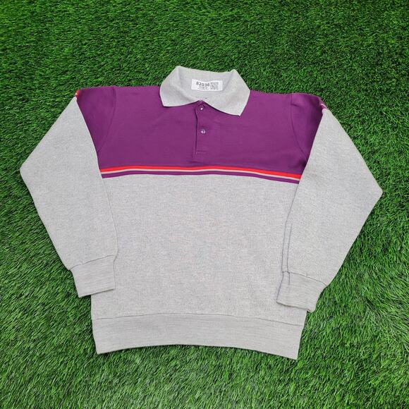 Winning Ways Other - Vintage 90s MOD Blank Sweatshirt XS/S 19x23 Gray Colorblock